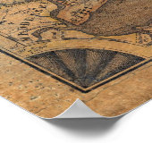 kaart van Long Island en Connecticut (1815) Poster (Hoek)