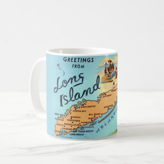 kaart van Long Island Mok (Voorkant links)