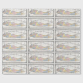 kaart van Long Island New York (1857) Cadeaupapier (Vlak)