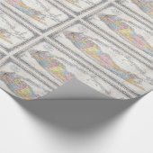 kaart van Long Island New York (1857) Cadeaupapier (Hoek)