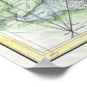  kaart van Long Island NY (1877) Poster (Hoek)