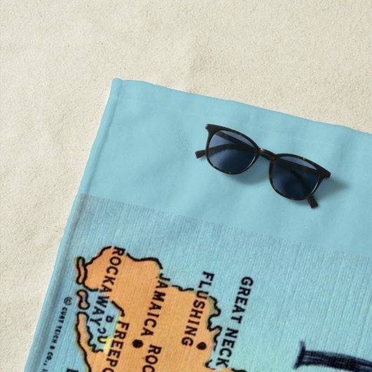  kaart van Long Island Strandlaken (In situ)