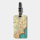 kaart van LOS ANGELES CALIFORNIA Bagagelabel (Voorkant verticaal)