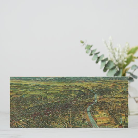 kaart van Los Angeles, Californië en de rivier (Staand voorkant)