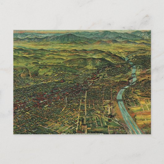  kaart van Los Angeles, Californië en de rivier (Voorkant)