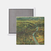  kaart van Los Angeles, Californië en de rivier Magneet (Voorkant / Achterkant)