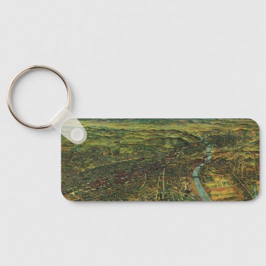  kaart van Los Angeles, Californië en de rivier Sleutelhanger (Achterkant)