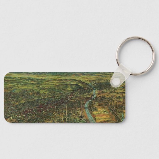  kaart van Los Angeles, Californië en de rivier Sleutelhanger (Voorkant)