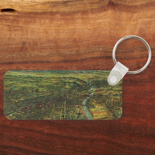  kaart van Los Angeles, Californië en de rivier Sleutelhanger (Voorkant)