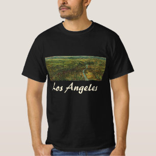 kaart van Los Angeles, Californië en de rivier T-shirt