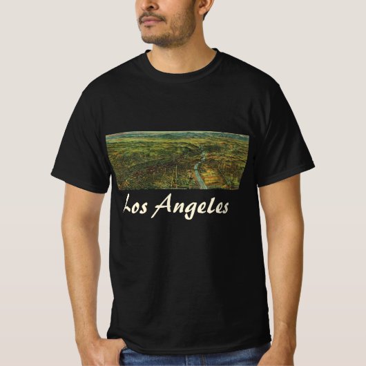  kaart van Los Angeles, Californië en de rivier T-shirt (Voorkant)