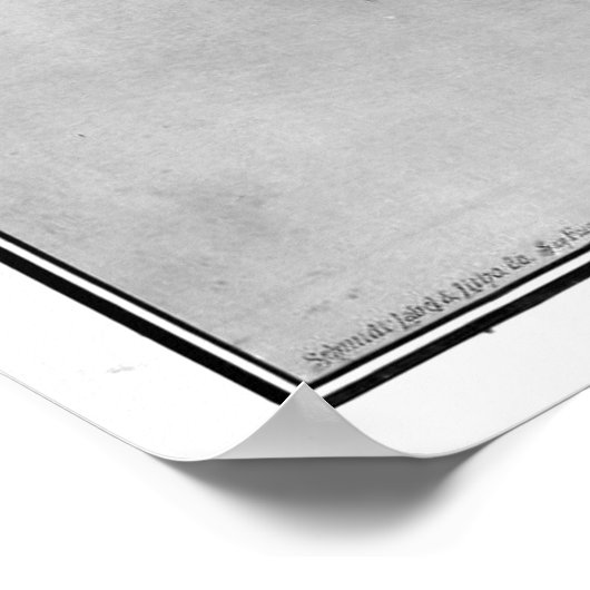  kaart van Los Angeles County CA (1888) BW Poster (Hoek)