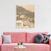 kaart van Los Angeles County CA (1900) Canvas Afdruk (Insitu (Woonkamer))