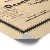  kaart van Los Angeles County CA (1900) Poster (Hoek)