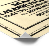  kaart van Los Angeles County, Californië 1912 Poster (Hoek)