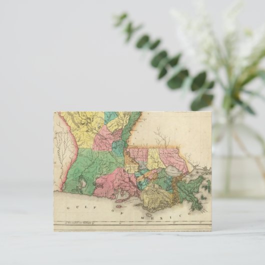 Kaart van Louisiana (Staand voorkant)