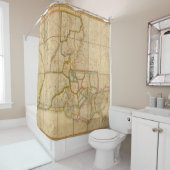  kaart van Louisiana (1816) Douchegordijn (In situ)