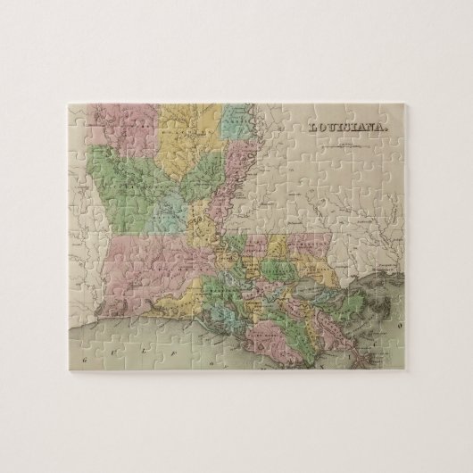  kaart van Louisiana (1838) Legpuzzel (Horizontaal)