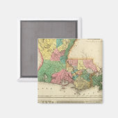 Kaart van Louisiana Magneet (Voorkant / Achterkant)