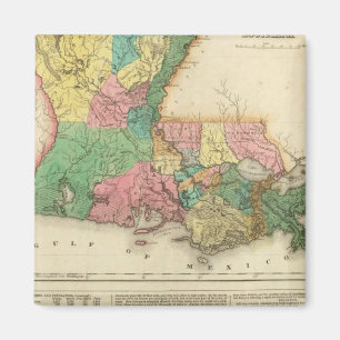 Kaart van Louisiana Magneet
