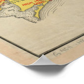  kaart van Louisiana Oil & Gas Fields (1920) Poster (Hoek)