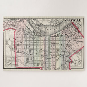 kaart van Louisville Kentucky (1884) Legpuzzel