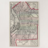  kaart van Louisville Kentucky (1884) Legpuzzel (Verticaal)