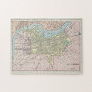 kaart van Louisville KY (1901) Legpuzzel