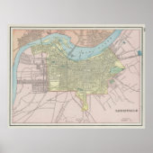  kaart van Louisville KY (1901) Poster (Voorkant)