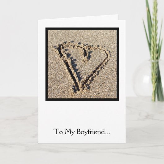 Kaart van Love Heart Sand Valentijns (Voorkant)