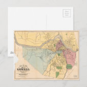 Kaart van Lowell, Massachusets (1881) (Voorkant / Achterkant)