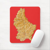 Kaart van Luxemburg Mousepad Muismat (Met muis)
