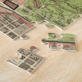  kaart van Lyon Frankrijk (1913) Legpuzzel (Zijkant)