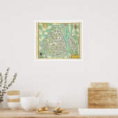 Kaart van Maastricht, van "Civitates Orbis Terraru Poster (Keuken)