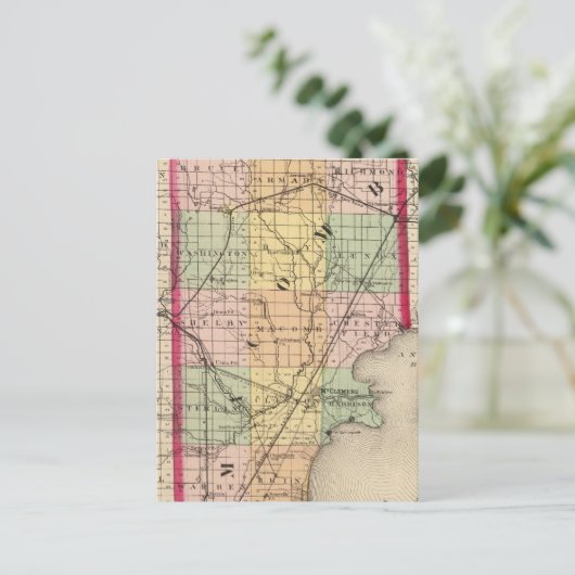 Kaart van Macomb County, Michigan (Staand voorkant)