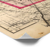 Kaart van Macomb County, Michigan Poster (Hoek)