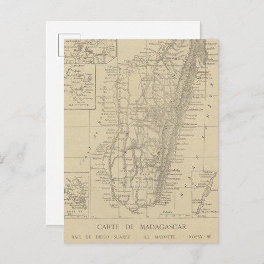 Kaart van Madagascar (Voorkant / Achterkant)