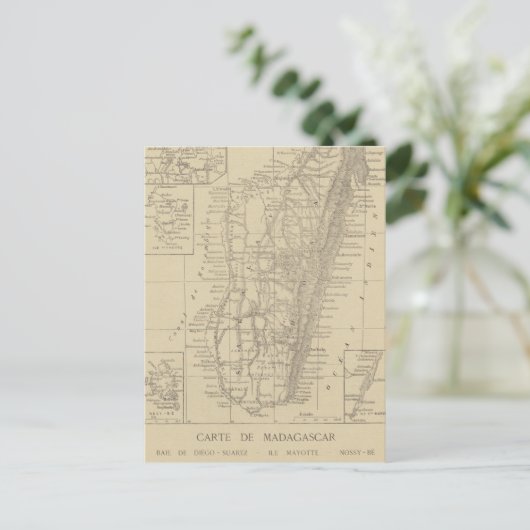 Kaart van Madagascar (Staand voorkant)
