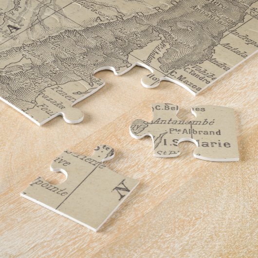 Kaart van Madagaskar Legpuzzel (Zijkant)