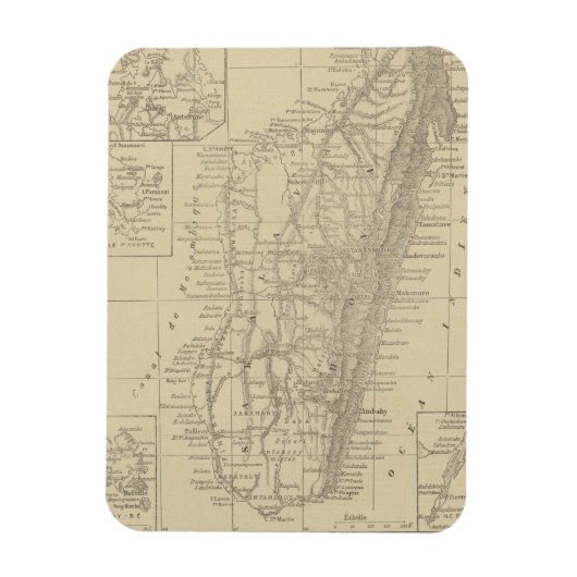 Kaart van Madagaskar Magneet (Verticaal)