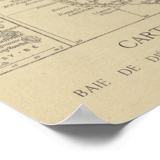 Kaart van Madagaskar Poster (Hoek)