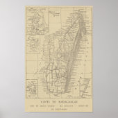 Kaart van Madagaskar Poster (Voorkant)