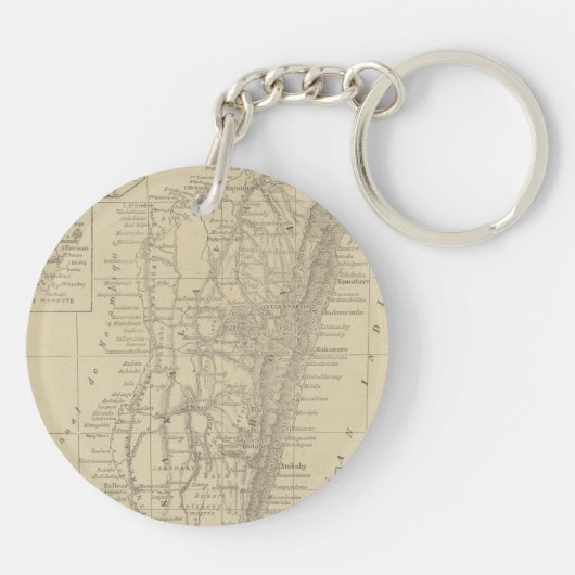 Kaart van Madagaskar Sleutelhanger (Achterkant)