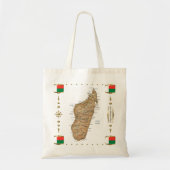 Kaart van Madagaskar + vlag Tote Bag (Voorkant)