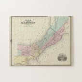  kaart van Madison (1878) Legpuzzel (Horizontaal)