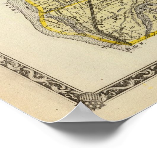 Kaart van Madison County Poster (Hoek)