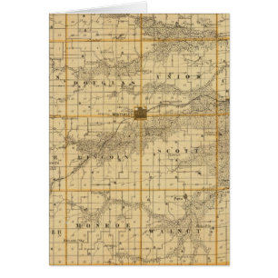 Kaart van Madison County, staat Iowa