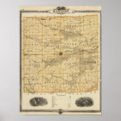 Kaart van Madison County, staat Iowa Poster (Voorkant)