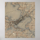  kaart van Madison Wisconsin (1904) Poster (Voorkant)