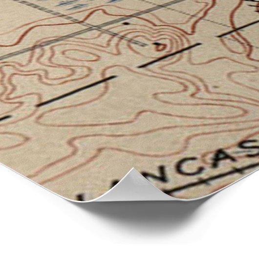  kaart van Madison Wisconsin (1904) Poster (Hoek)